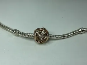 Authentic Pandora Rose Galaxy Rose Gold Plated Charm