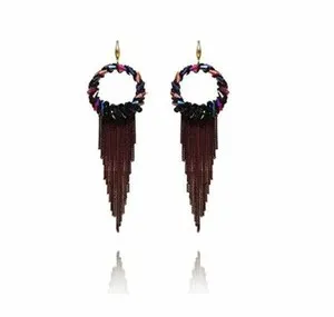 Authentic Jewels Galaxy Luxuria Edition Gold Plated and Onyx Tassel Earrings