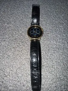 Authentic Seiko Galaxy Triple Date Moon Phase Gold Plated Quartz Watch