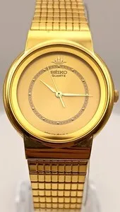 Authentic Vintage Seiko Galaxy 5Y91-6040 Gold Plated Quartz Watch Original Bracelet MINT