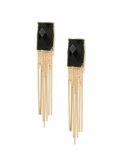 Authentic Whispers of Obsidian: Gold-Kissed Tasselled Amulets