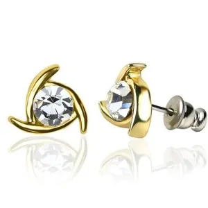 Authentic Forever Gold Plated Crystal Galaxy Stud Earrings E142G