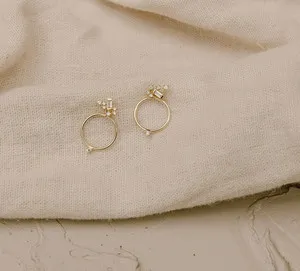Authentic Leya Ear Jackets, Constellation Stud, Galaxy Earrings, Gold Plated Ear Jacket