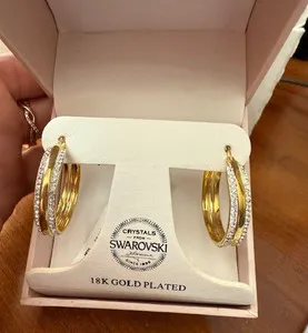 Authentic Celestial Radiance Swarovski Crystal Hoops