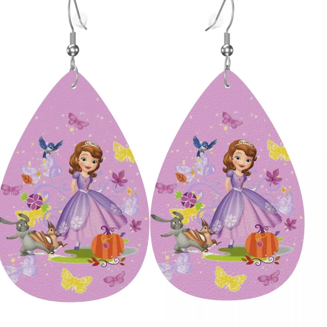 Authentic Tears Of Enchantment Handcrafted Leather Teardrop Earrings