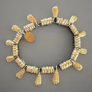 Authentic Vintage Philippe Audibert Paris Gold Plated Bracelet Signed READ