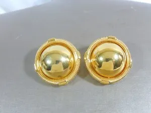 Authentic Gilded Celestial Orbs - Vintage Givenchy Sacred Geometry Statement Earrings
