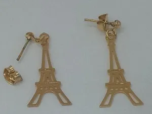 Authentic Eiffel Tower Celestial Harmony Earrings - Gold Plated