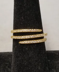 Authentic The Jennifer Gold-Plated Sterling Radiance Ring