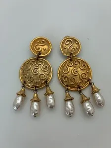 Authentic The Golden Filigree Tear Earrings of Edouard Rambaud Paris