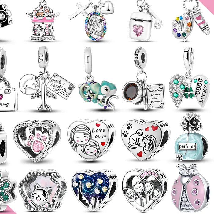 Authentic Silver 925 Charm Original Beads Paris Jesus Chameleon Fit Bracelet Pendants For Jewelry Diy Woman