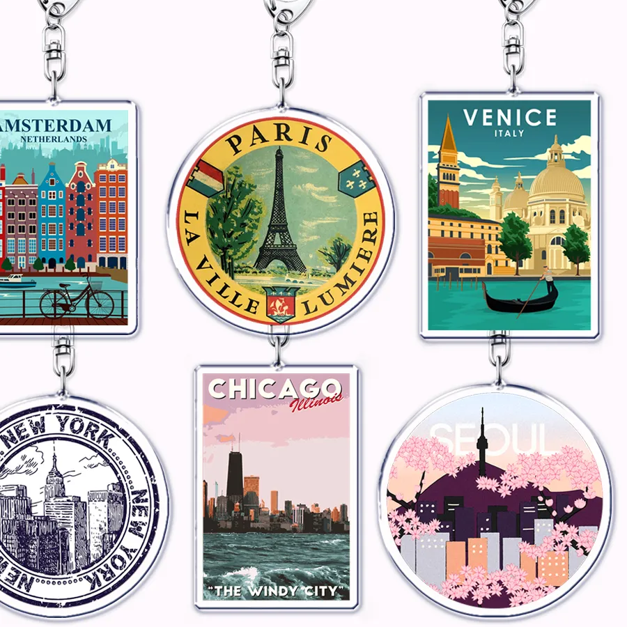 Authentic Guardian of Global Wanderlust: Enchanted Travel Keychain