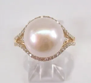 Authentic Pearl of Eternity: Celestial Union in 14k Yellow Gold