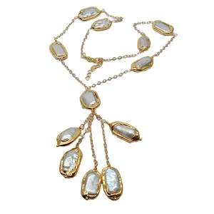 Authentic White Radiance: Celestial Harmony Pearl Necklace