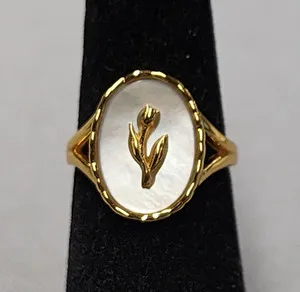Authentic The Rosy Life 18K Gold-Plated Sterling Silver Talisman Ring
