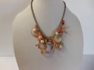 Authentic The Oceanic Resonance Gold-Plated Coral Talisman