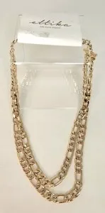 Authentic Double Links of Destiny: 18K Gold Plated Choker of Unwavering Bond