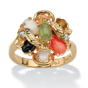 Authentic Mystic Crystal Cluster Ring - A Journey of Earthly Elements