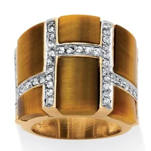 Authentic The Gilded Guardian: Emerald-Cut Tiger’s Eye Talisman