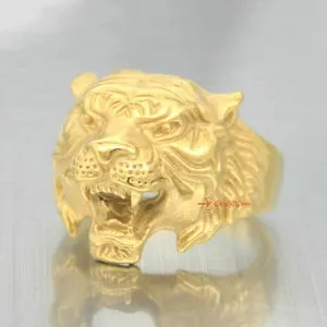 Authentic The Apex Predator Gold-Plated Tiger Talisman Ring