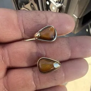 Authentic Golden Eye of the Predator: Sacred Tiger's Eye Cufflinks