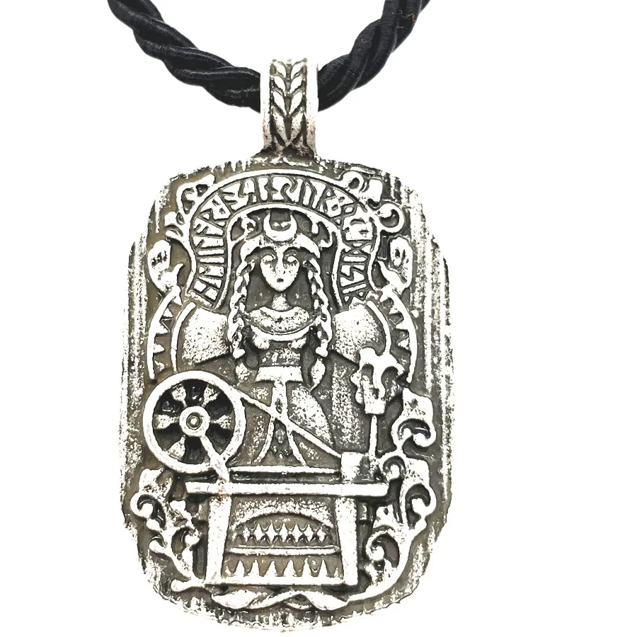 Authentic Frigga Goddess Of Fate Runic Runes Amulet Witch Compass Pendant Viking Necklace Wicca Witchcraft Womens Jewelry Accessories