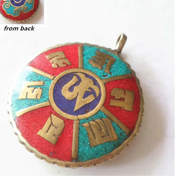 Authentic Twin‑Faced OM & Clover Talisman – Sacred Tibetan Mantra Charm