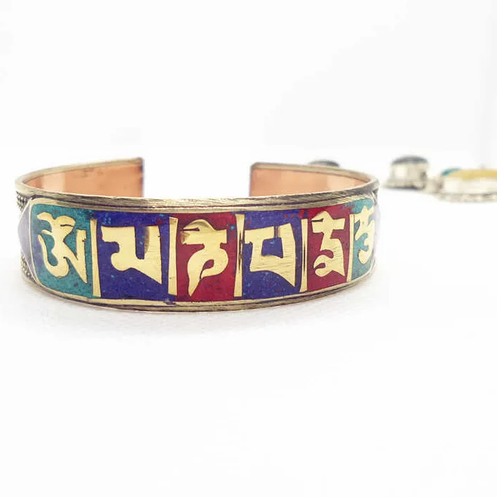 Authentic The Sacred Resonance Cuff: Om Mani Padme Hum Mantra Bangle