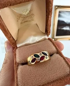 Authentic Multicolored Vortex of Destiny - 14K Gold Plated Gypsy Crystal Charm