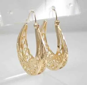 Authentic Embracing the Whispers of the Mystic Goddess: 14K Gold Plated Huggie Hoop Earrings