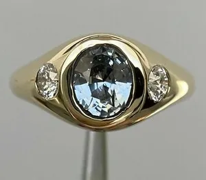 Authentic Celestial Tide Gypsy Ring: A 14K Gold-Plated Vessel of Serenity