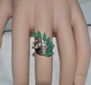 Authentic The Sovereign Verdant Gaze 3.10 Carat African Emerald Gypsy Ring