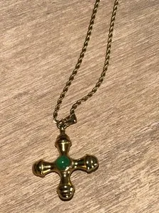 Authentic The Golden Aegis: Tiger Eye and Cross Talisman
