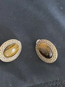 Authentic The Gilded Tiger Vision Vintage Clip Earrings