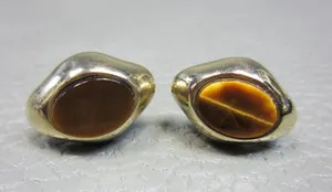 Authentic Unleash Inner Courage - Tiger's Eye Guardians in Yellow Gold Plating