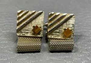 Authentic The Golden Prismatic Focus Tiger Eye Wrap Cuff Links