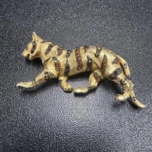Authentic The Gilded Stalker: Vintage Tiger Talisman of Primal Power