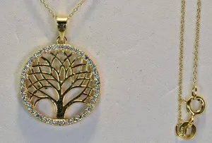 Authentic Eternal Tree of Life Pendant – 2‑Ct Moissanite Radiance in 14K Gold