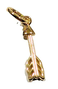 Authentic Pandora Charm, SHINE Arrow of Cupid Dangle, #767812, 14K Gold Plated, Silver