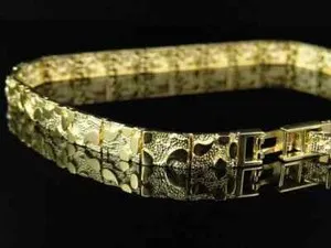 Authentic Celestial Harmony: 11mm Gold-Plated Silver Bracelet for Men