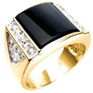Authentic The Obsidian Guardian: Sovereign Gold-Plated Onyx Signet