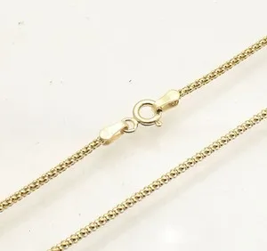 Authentic Technibond Popcorn Coreana Chain Necklace 14K Yellow Gold Plated 925 Silver