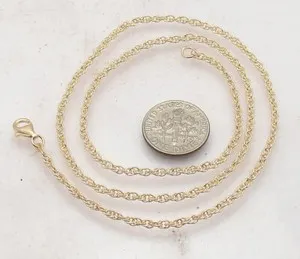 Authentic The Golden Spiral of Infinity Technibond Twisted Oval Link Chain Necklace