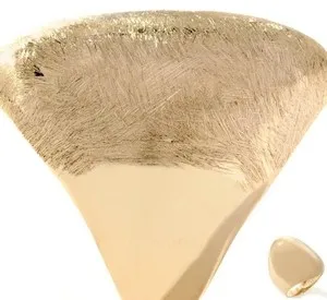 Authentic Technibond Brushed Dome Ring 14K Yellow Gold Plated Sterling Silver Size 5 6 7
