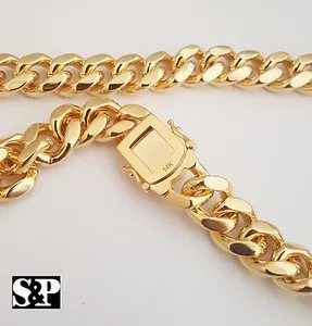 Authentic Hip Hop Premium Gold Plated Miami Cuban 6,10,14mm 24", 30" Chain Necklace