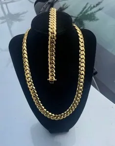 Authentic The Gilded Sovereign: 18k and 14k Gold-Plated Miami Cuban Link Chain