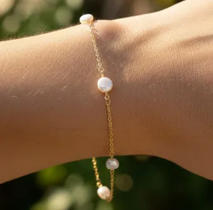Authentic Celestial Pearl Harmony Bracelet - Sacred Geometry Gold Plated Talisman