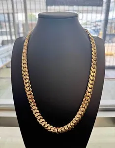 Authentic Miami Premium Water Resistant Cuban Link Gold Plated Chain 5x Plated 18k & 14k