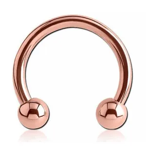Authentic 18k Rose Gold Plated Ball Micro Horseshoe