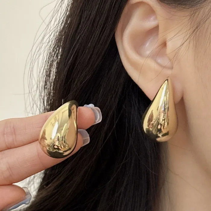 Authentic Teardrops of Dawn Gold-Plated Stud Earrings